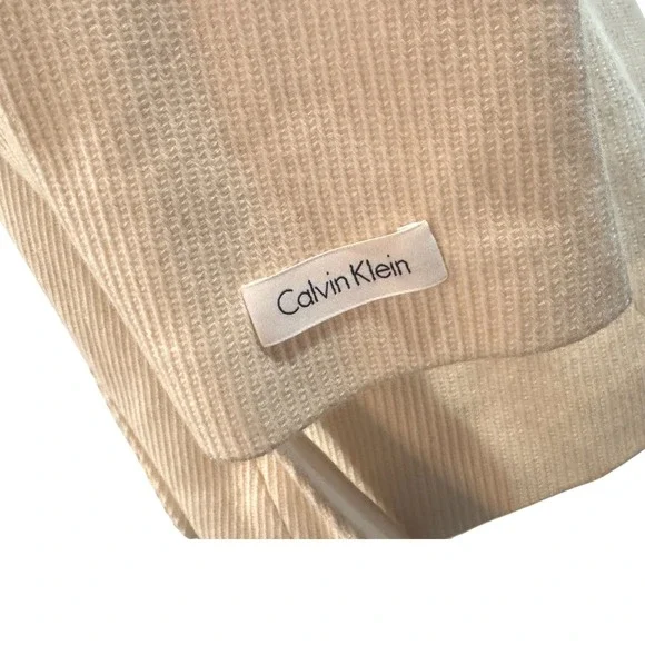 Calvin Klein Women‎ Cream Waterfall Collar Belted Cardigan Coat Size 10 - Picture 5 of 8